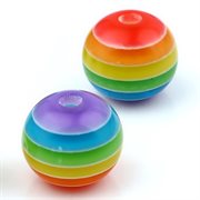 Resin perle "Rainbow". 8 mm. ca. 25 stk.